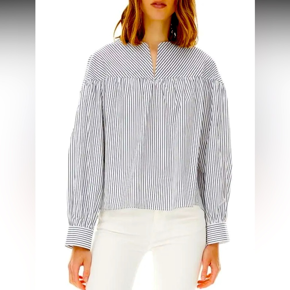 Harshman Pinstripe Moone Blouse